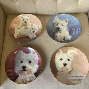 Limited Edition"Beloved Westies"Plate Collection 4 plates B2471,B2471,B247,B2471